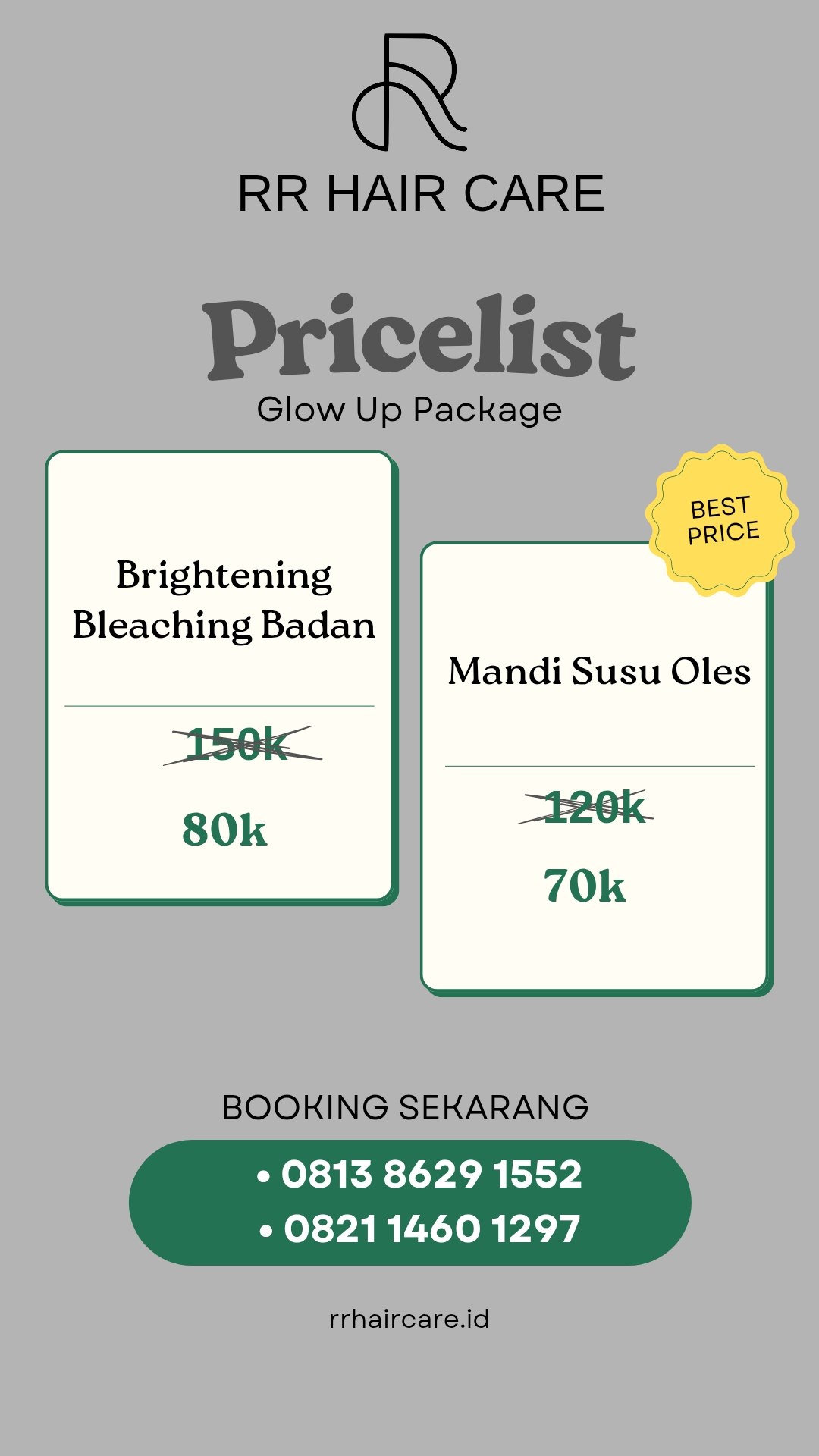 Price List RR Hair Care 5